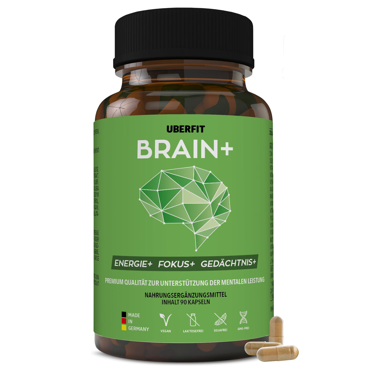 UBERFIT BRAIN+ Fokus-Routine mit 90 Kapseln